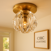 Boule De Cristal Clear Glass Petite Flushmount